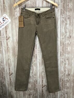 Bonobo Jeans Womens 00 - 24x30 Green Stretch Denim Jeans Pants Pockets N41